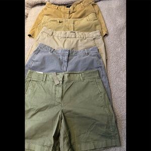 J CREW KHAKI SHORTS - set of 5 pairs!!!!